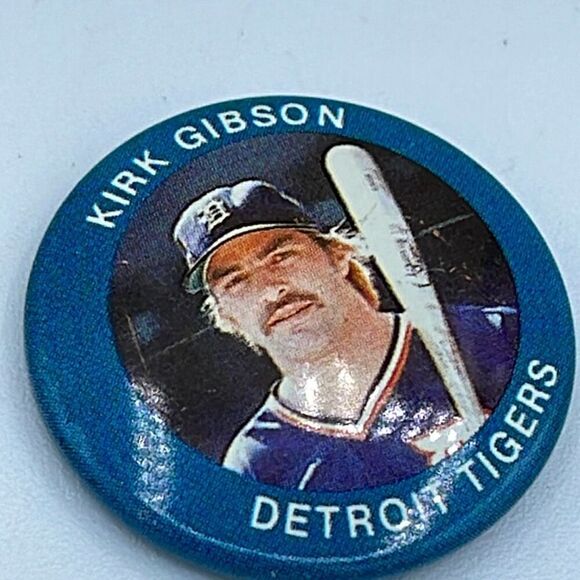 Detroit Tigers 1984 Kirk Gibson button from Fun Foods - Picture 1 of 6
